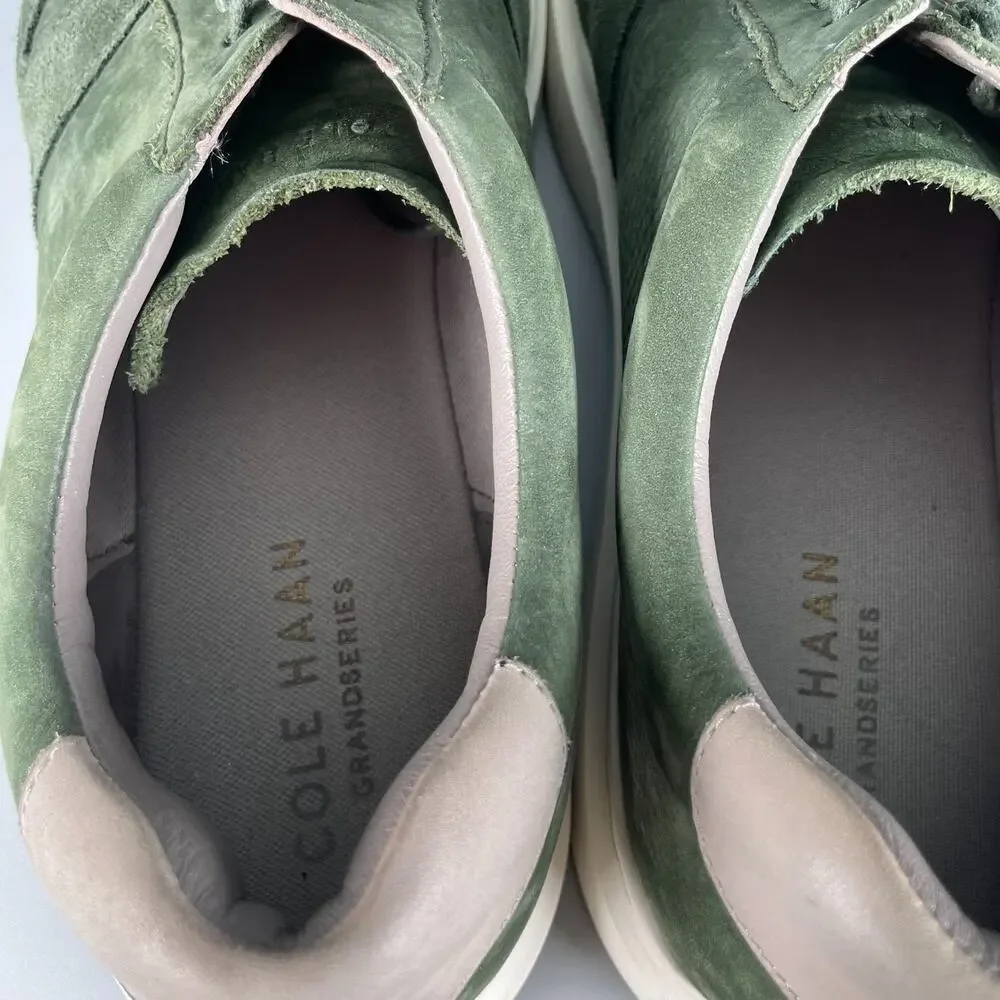 Cole Haan Grandpro Rally Court Men's 13 Green Leather Sneakers Casual Shoes GUC